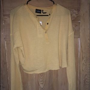 Urban outfitters yellow crop sweater new